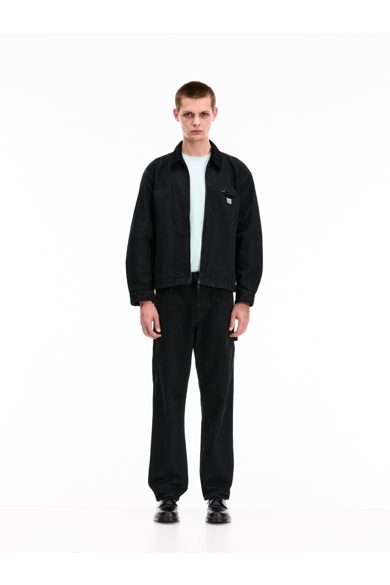 Cord Collared Zip-Up Jacket, Alternate, color, Black