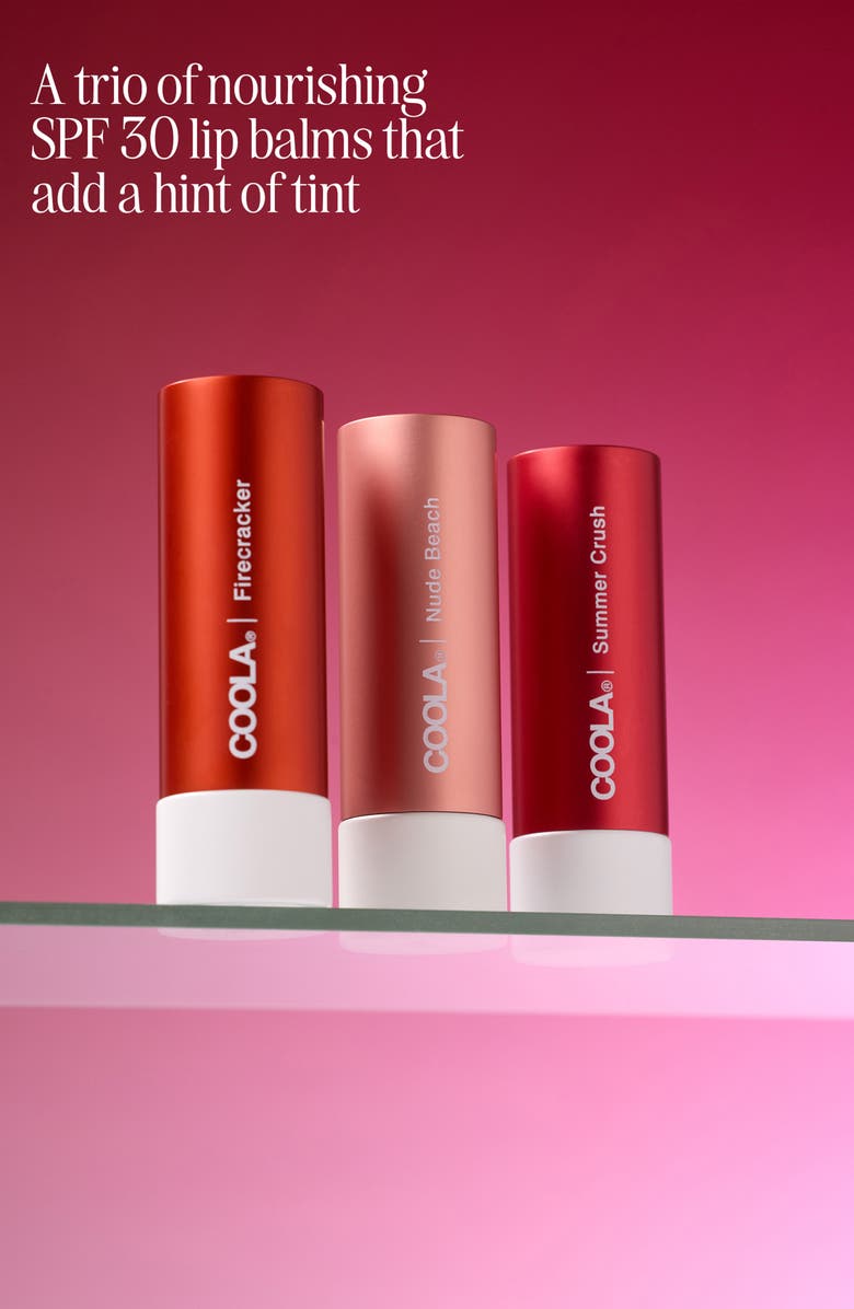 COOLA<sup>®</sup> Mineral Liplux<sup>®</sup> SPF 30 Organic Tinted Lip Balm Trio $54 Value, Alternate, color, 