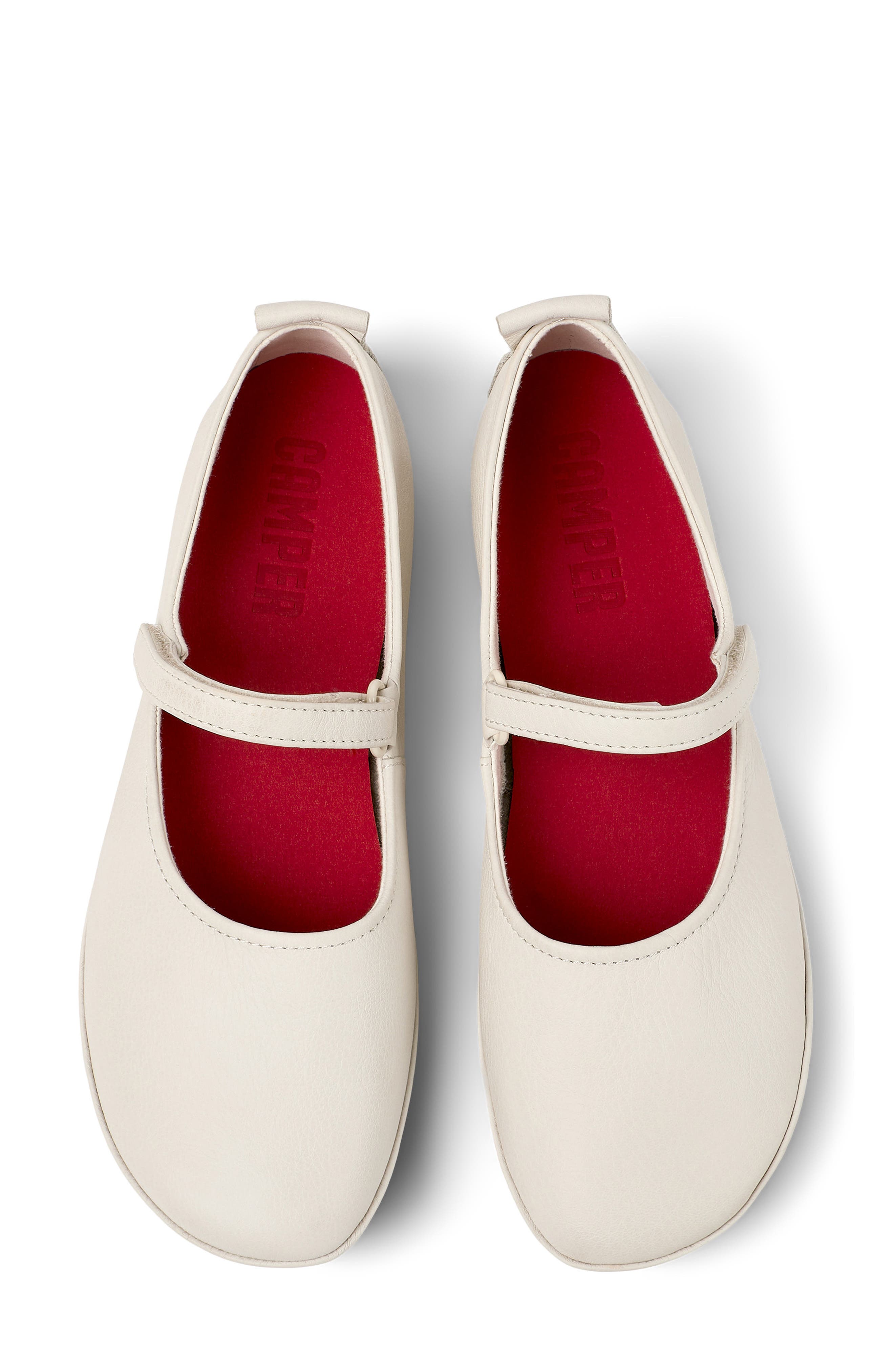 Camper Right Nina Flat, Alternate, color, White Natu