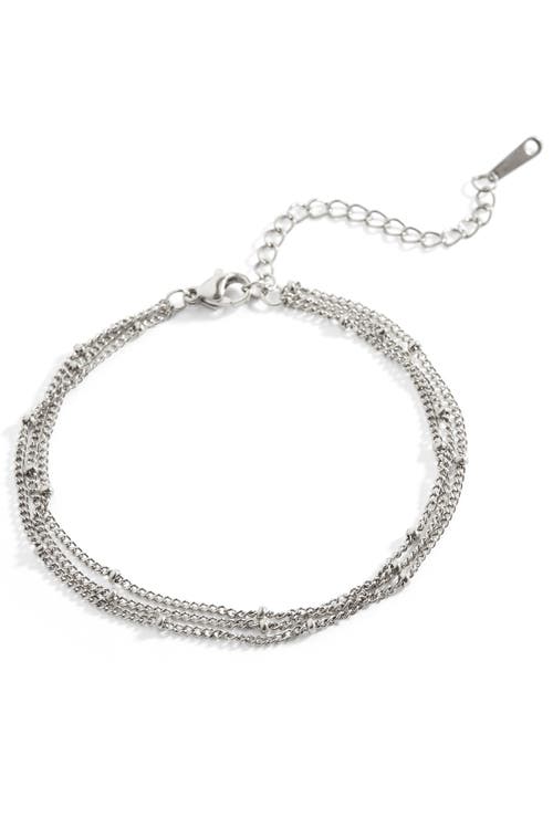 Mint & Lily Triple Layer Satellite Chain Bracelet In Gold