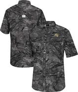 COLOSSEUM Men's Colosseum Charcoal Wake Forest Demon Deacons Realtree Aspect Charter Full-Button Fishing Shirt
