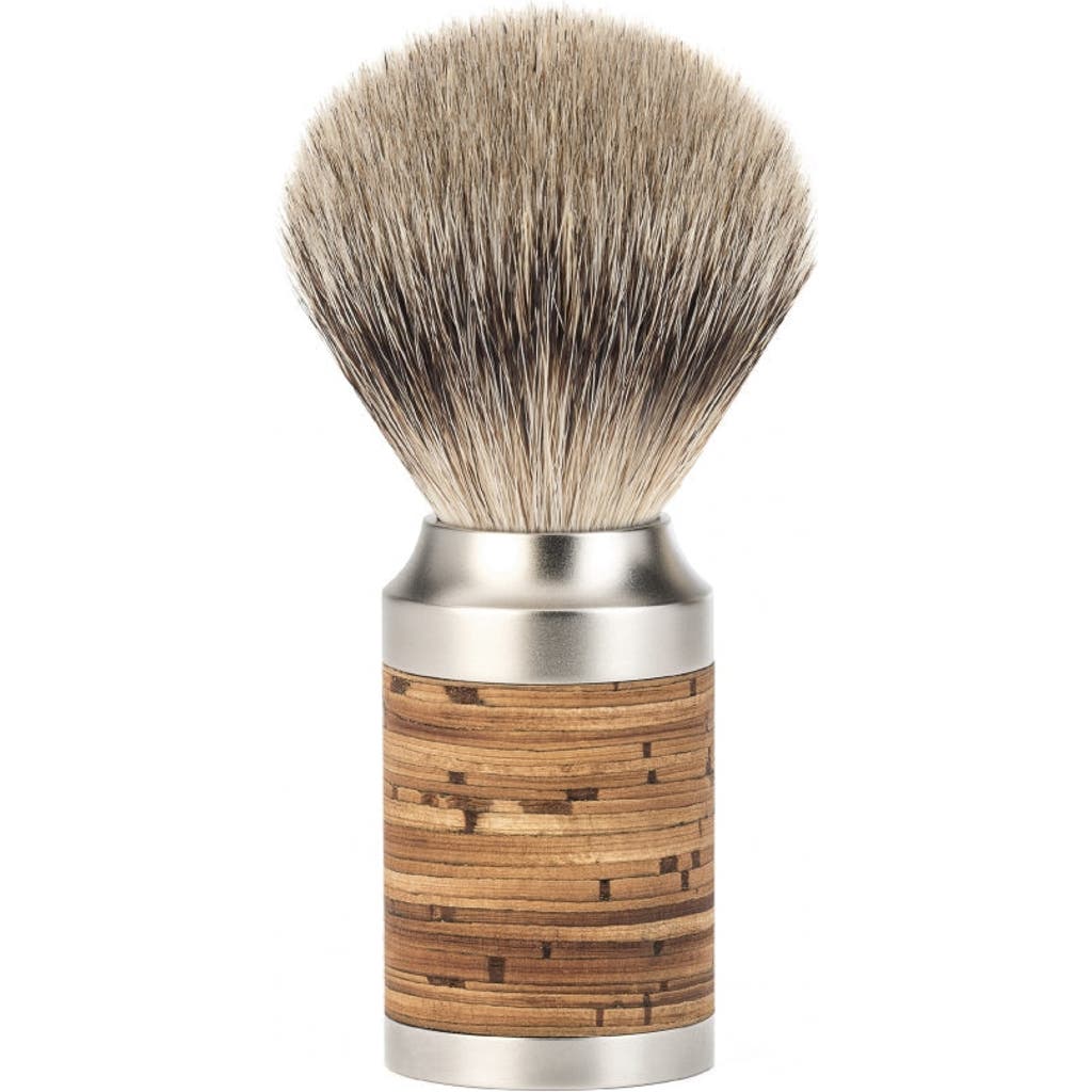 Mühle Rocca Stainless Steel & Birch Bark Silvertip Badger Shaving Brush In Brown