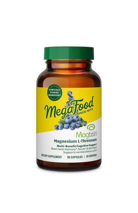 Magnesium L-Threonate, Clinically Studied Magtein, Cognitive Support, Vegan, 90 Capsules