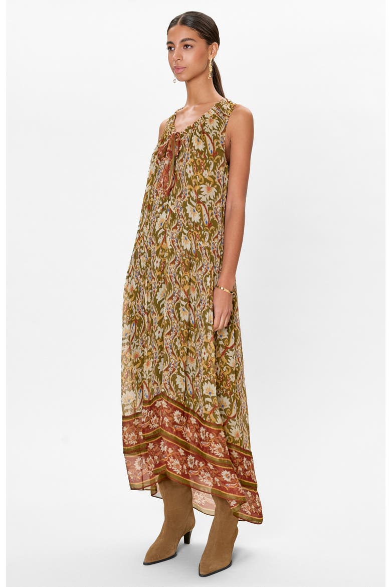 Isha Printed Dress, Alternate, color, Pesto Combo