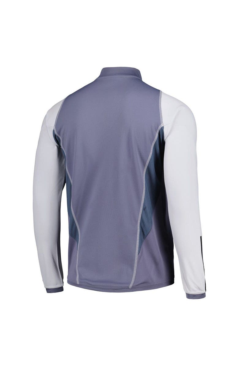 adidas Men's adidas Gray LA Galaxy 2023 On-Field AEROREADY Quarter-Zip Training Top, Alternate, color, 