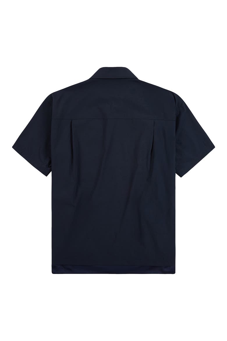 Planes Short Sleeve Zip-Up Shirt, Alternate, color, NAVY