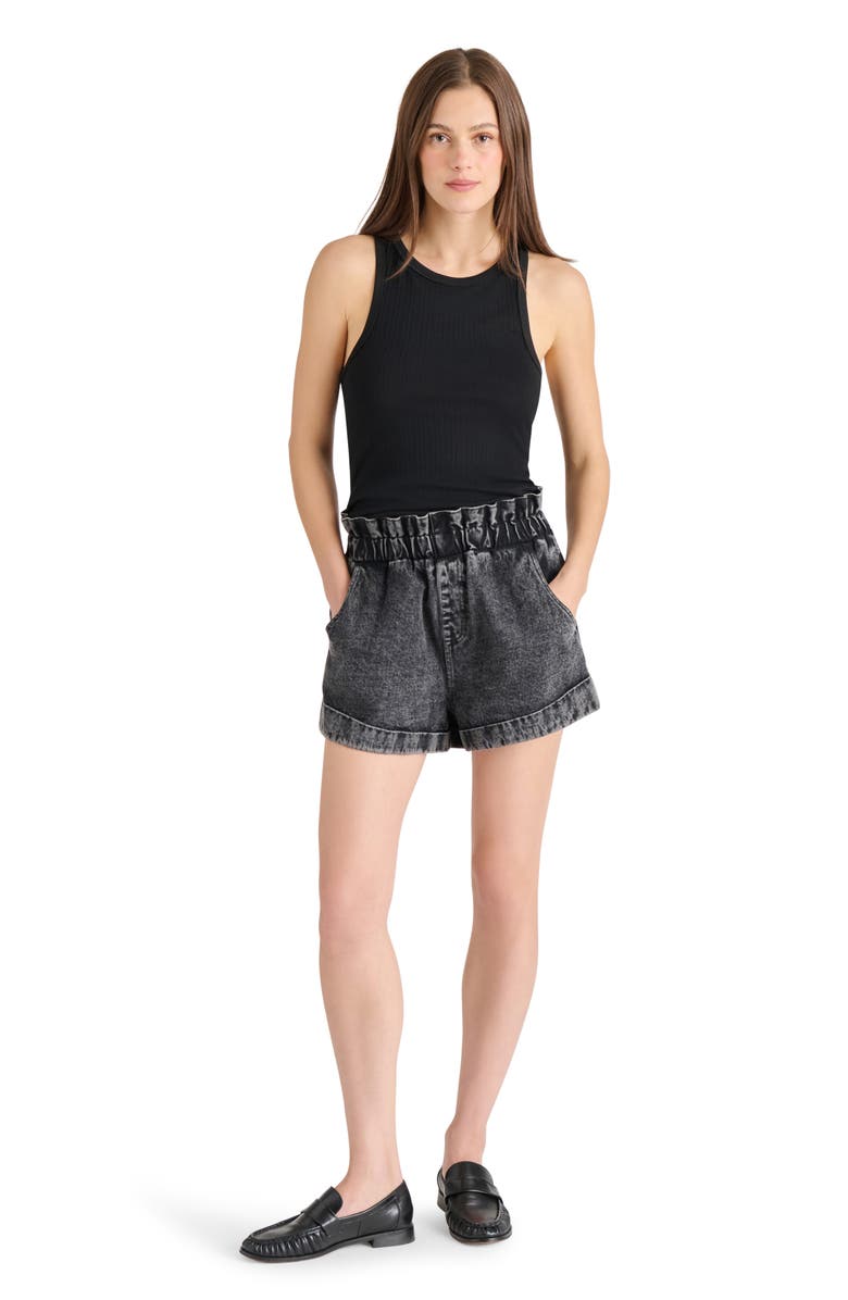 Steve Madden Elare Denim Shorts, Alternate, color, Faded Black