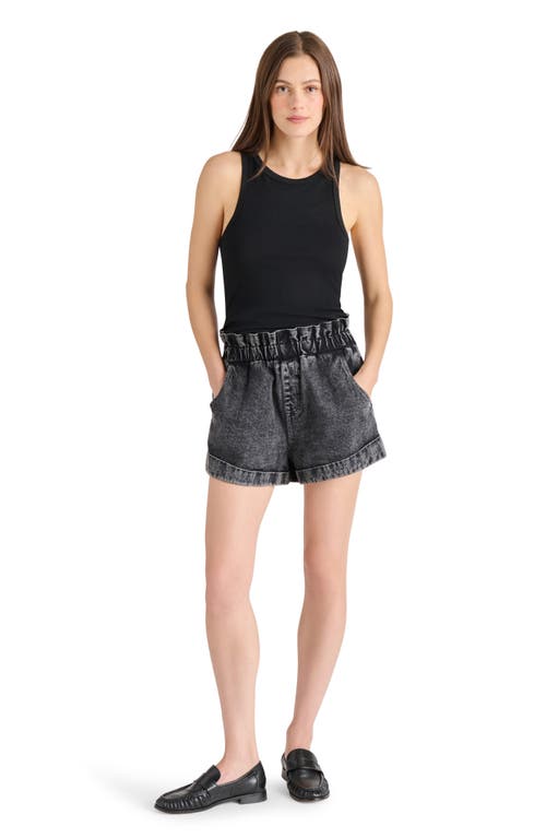 Steve Madden Elare Denim Shorts In Faded Black