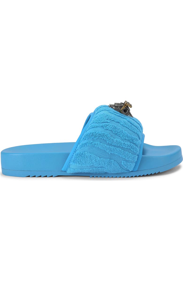 Kurt Geiger London Puff Eagle Head Slide Sandal, Main, color, Medium Blue