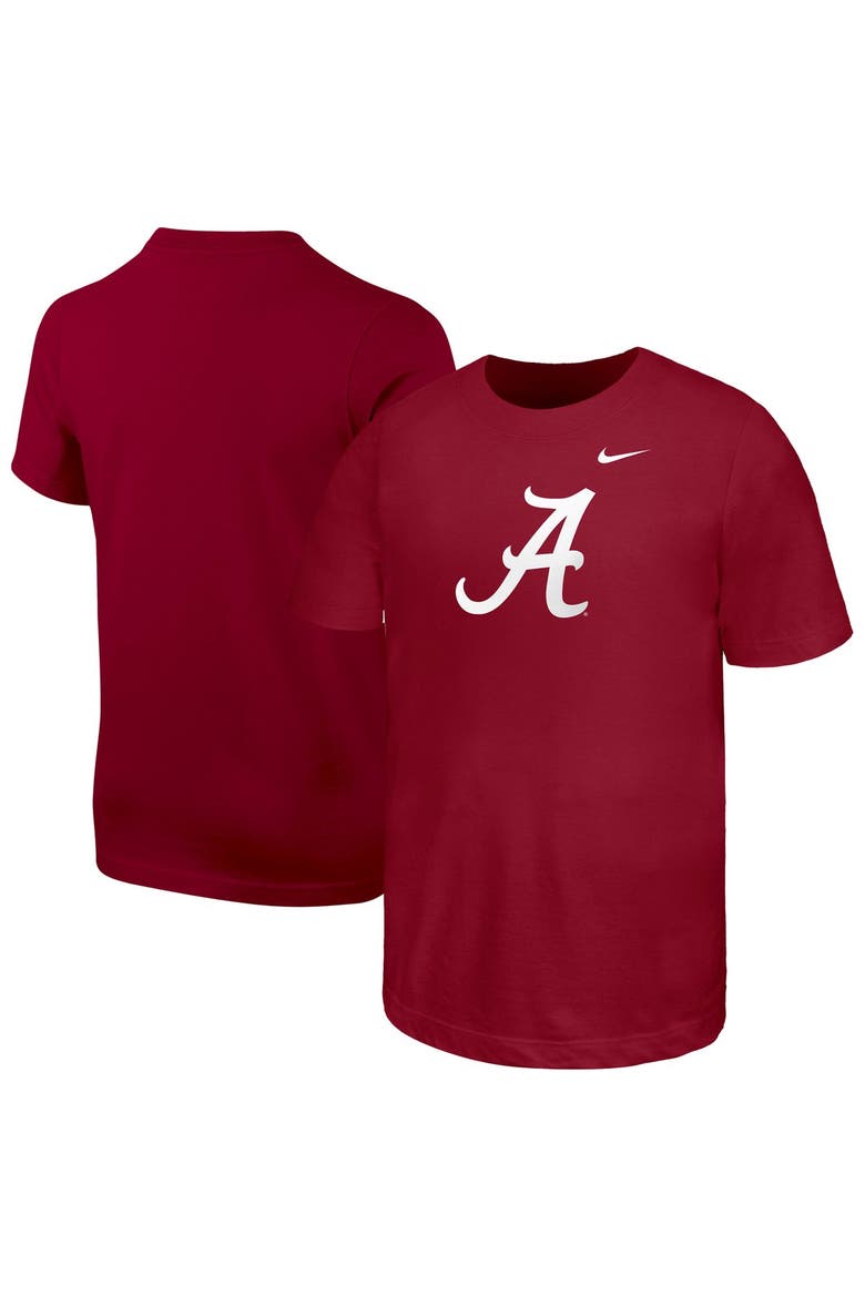 Youth Nike Crimson Alabama Crimson Tide Logo T-Shirt, Main, color, Crimson