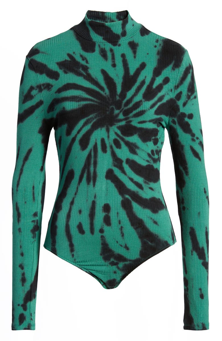 Ten Sixty Sherman Long Sleeve Tie Dye Mock Neck Bodysuit, Alternate, color, 