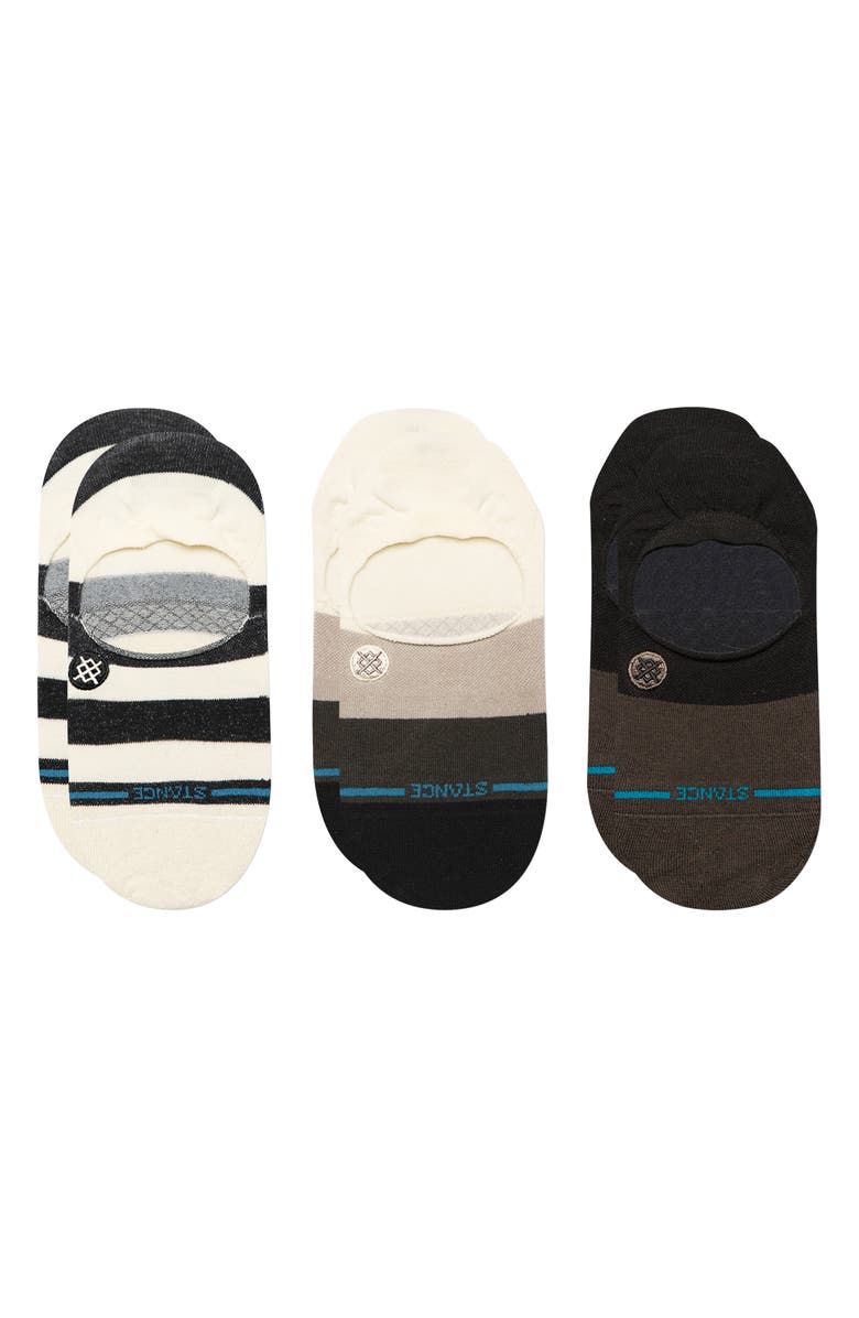 Stance Punked 3-Pack No-Show Socks, Main, color, Black