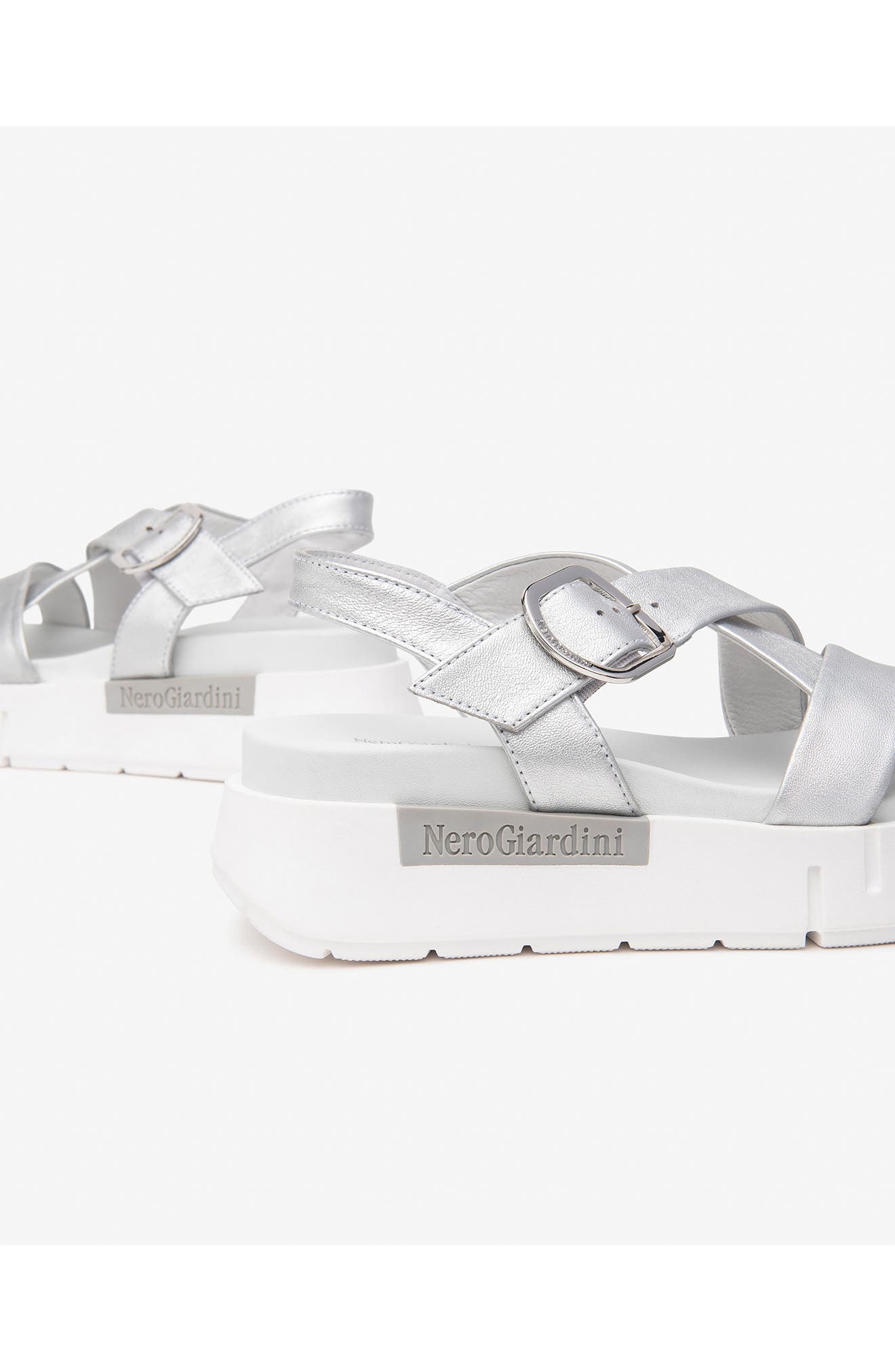 Slingback Platform Sandal, Alternate, color, SILVER
