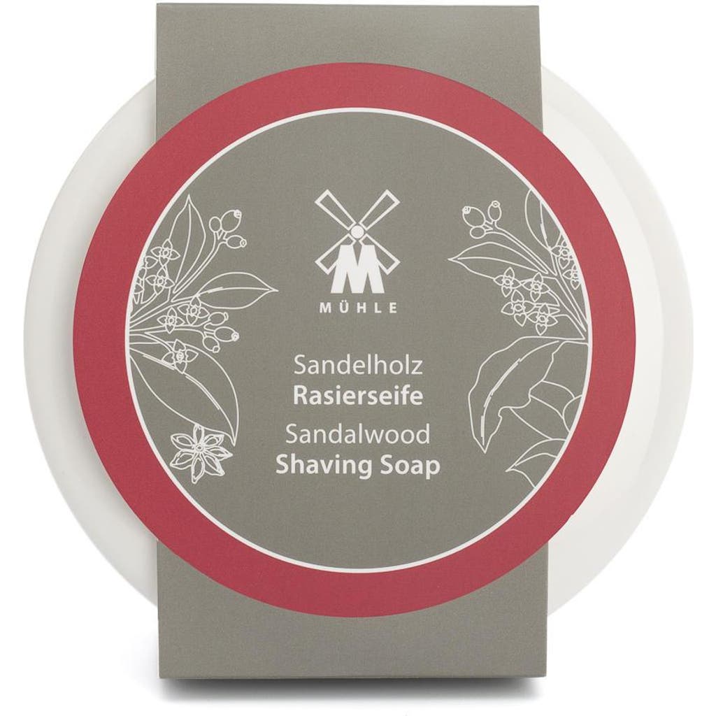 Mühle Porcelain Dish With Sandalwood Shaving Soap In White