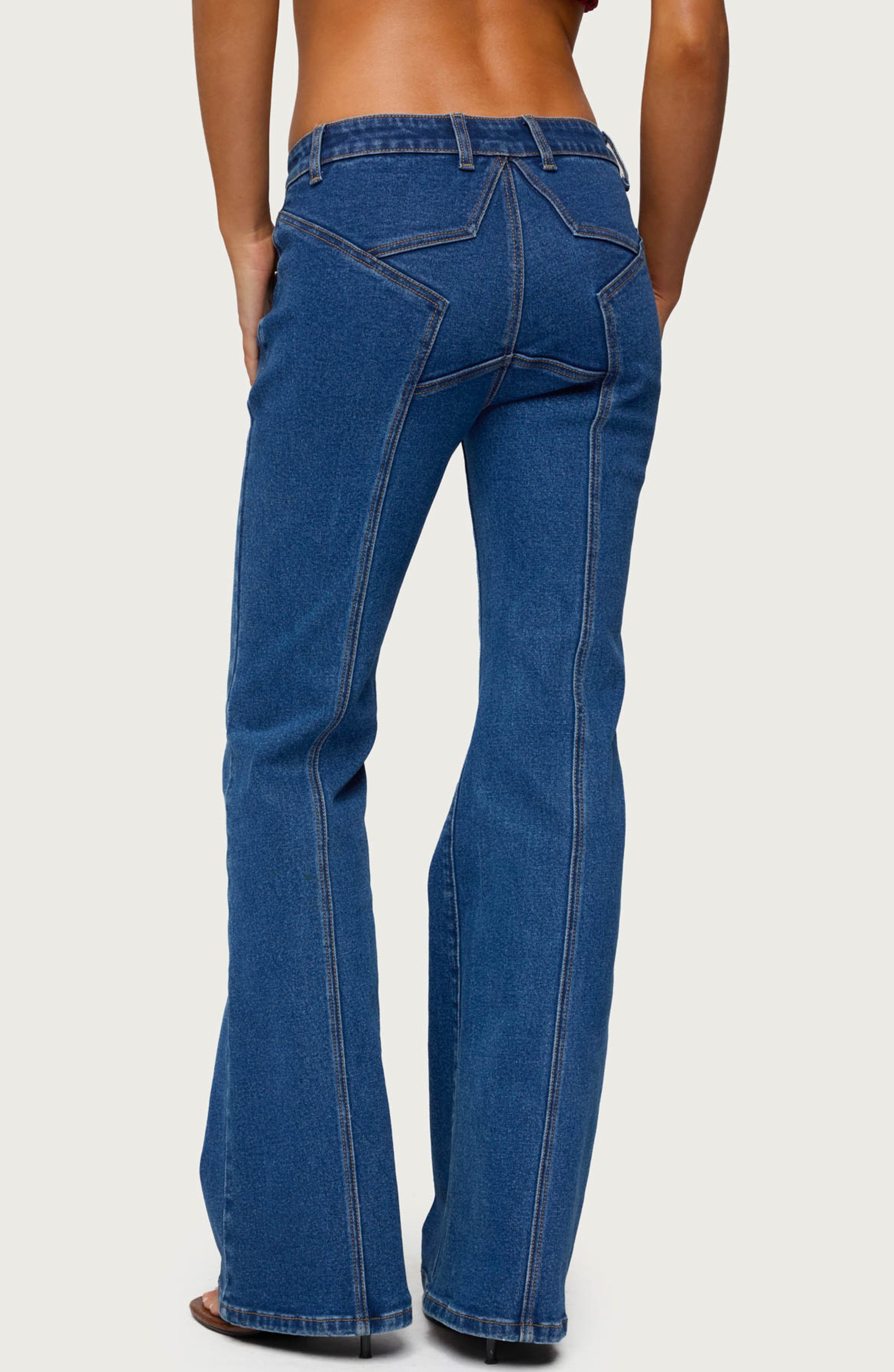 Starrie Seamed Low Rise Flare Jeans - image 2
