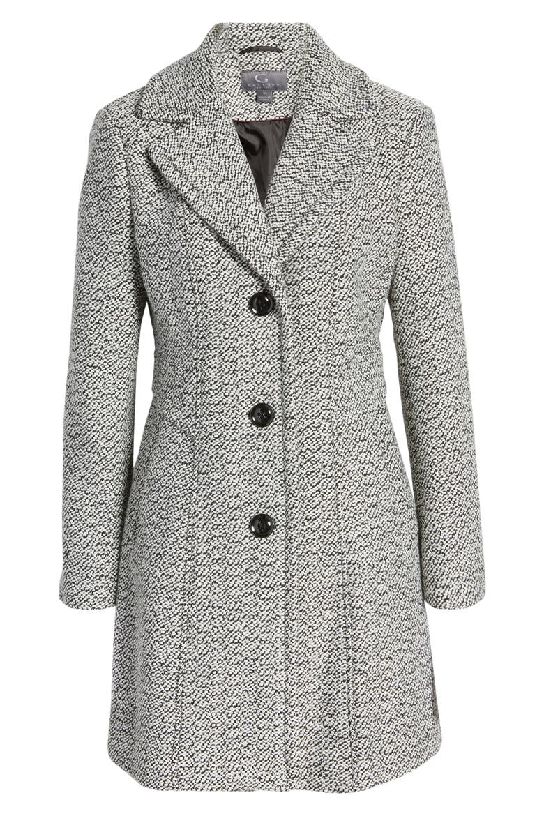 A-Line Coat, Alternate, color, BLACKWHITE