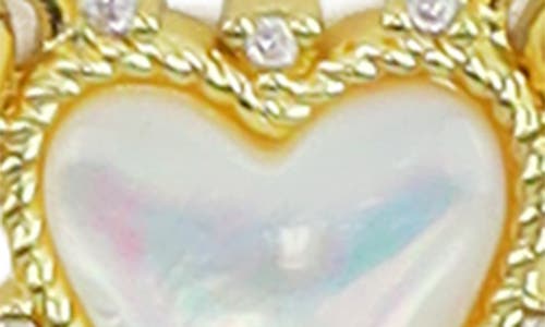 Panacea Faux Pearl Heart Pendant Layered Necklace