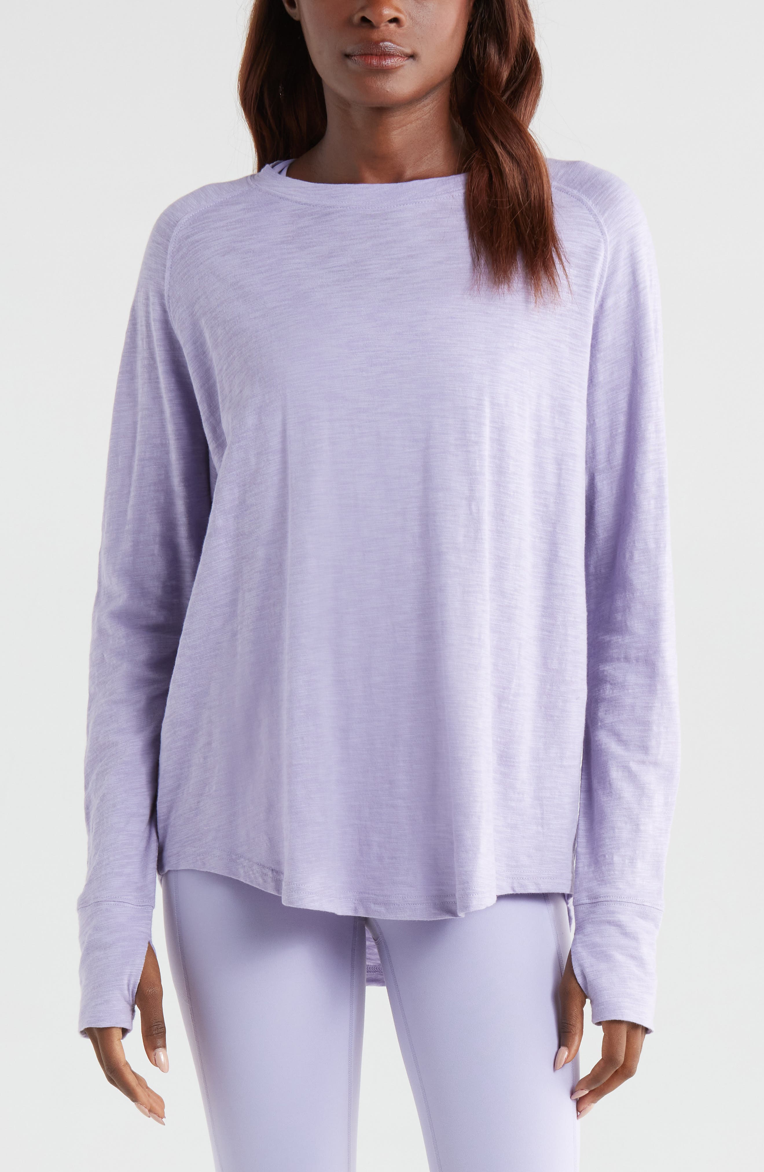 【琉】 Zella Relaxed Washed 2.0 Long Sleeve Slub Tee (Women) | Nordstrom