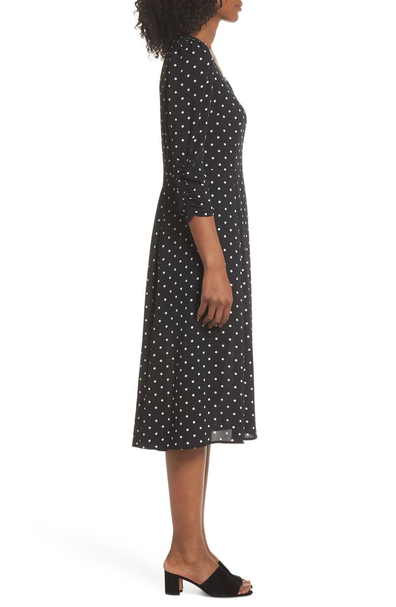 Eliza J Polka Dot Dress, Alternate, color,