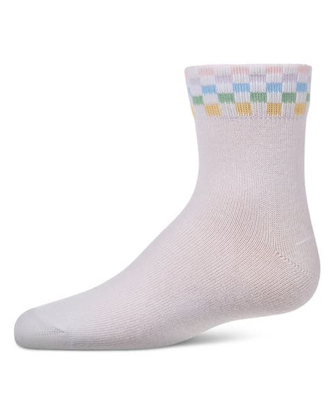 Pastel Race Car-Themed Crew Sock