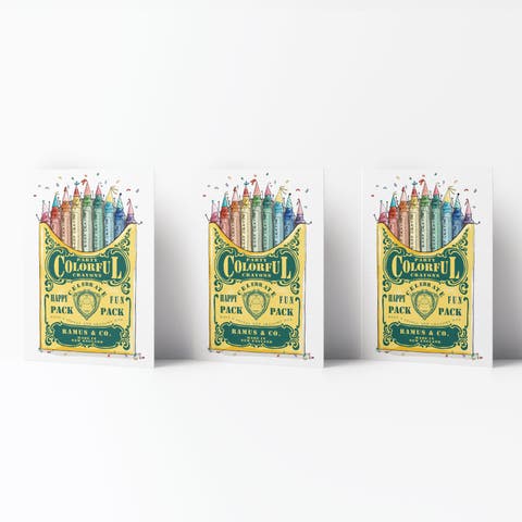 Birthday Greeting Card Pack (3ct) "Party Crayons"