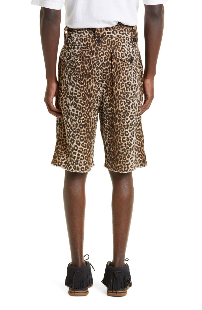 VISVIM Coronel Leopard Print Cotton Blend Shorts, Alternate, color, 