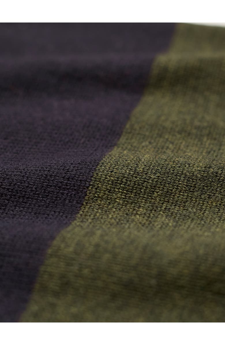 Celtic & Co. Merino Stripe Dress, Alternate, color, Olive / Navy