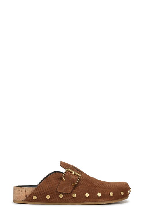 Veronica Beard Fern Suede Buckle Cozy Loafer Clogs In Brown