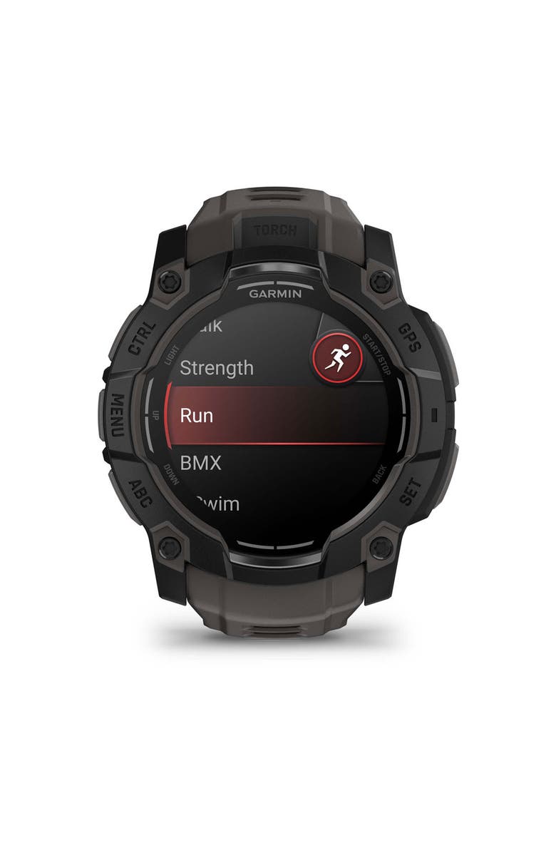 Garmin Instinct 3, 50mm AMOLED, Black/Charcoal, Alternate, color, Black
