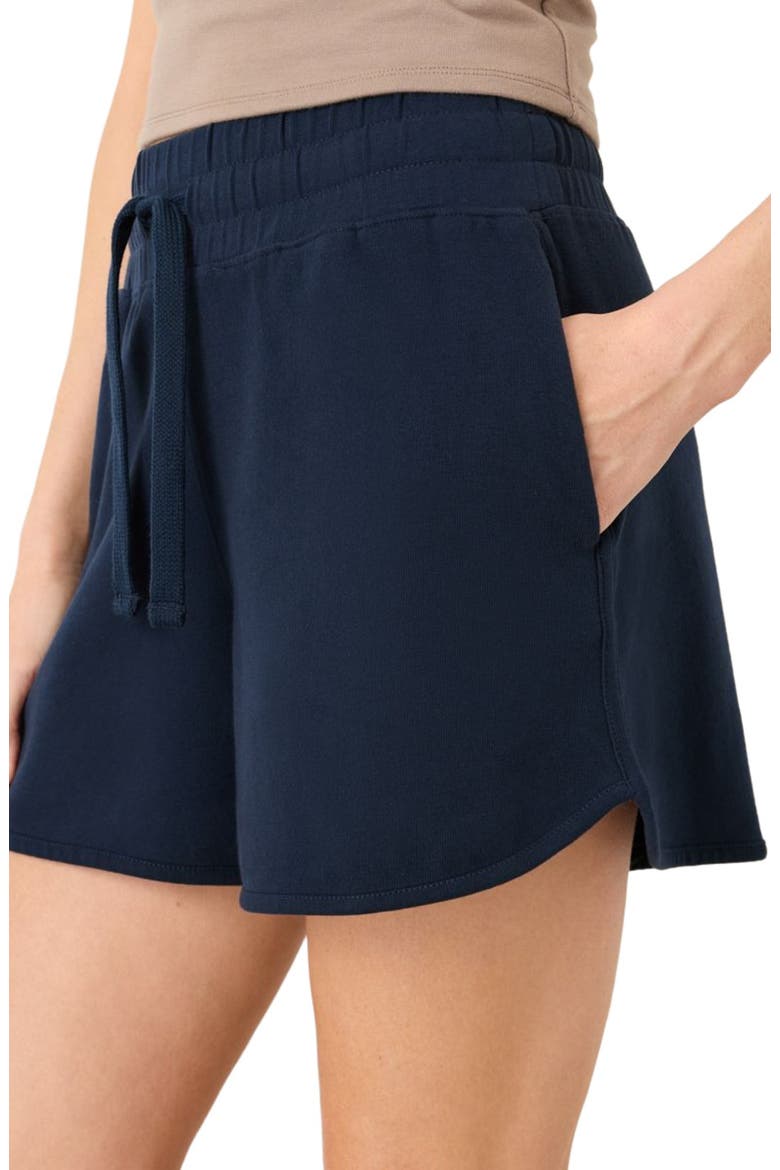 CloudKnit Curved Hem Short, Alternate, color, Navy Blue