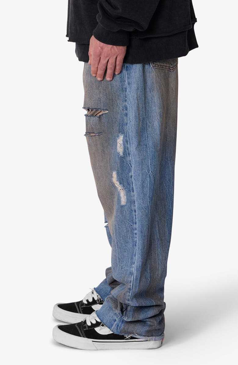 mnml Ultra Baggy Ran Over Rip Jeans, Alternate, color,