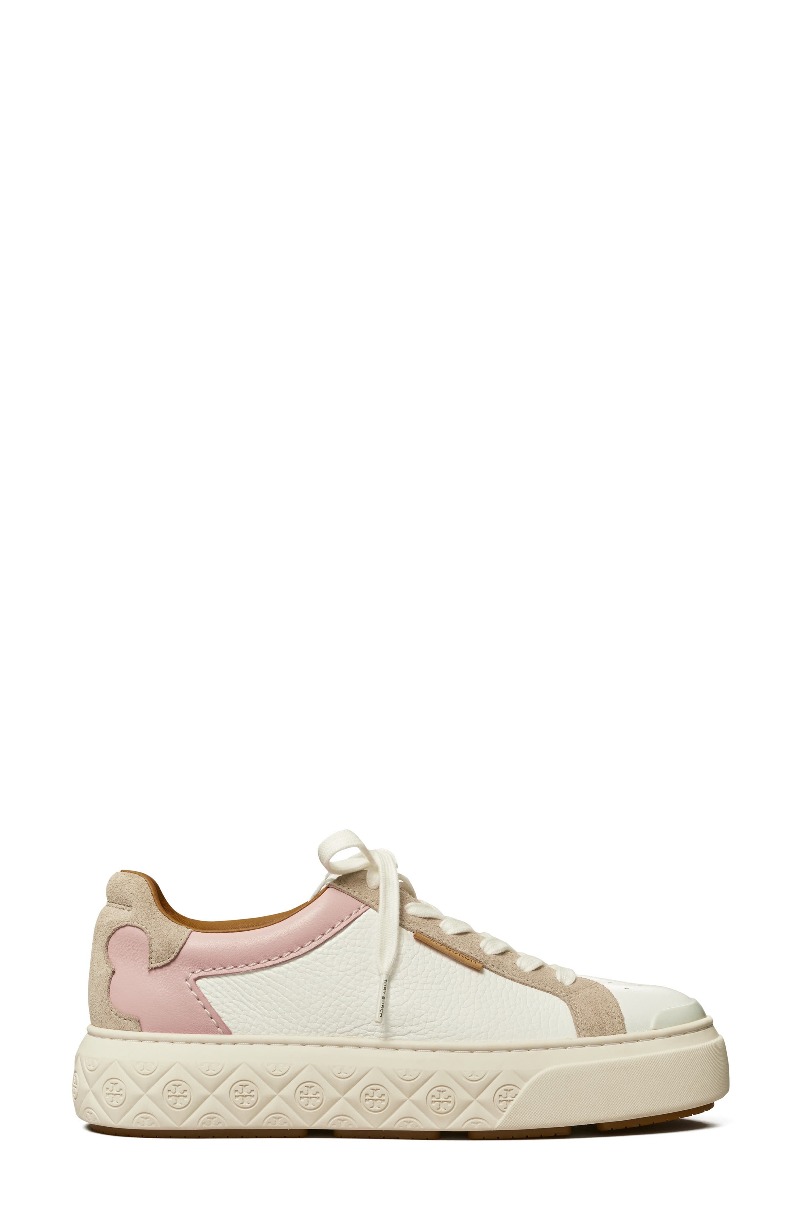 Tory Burch Ladybug Sneaker, Alternate, color, White / Rosa / Calcare