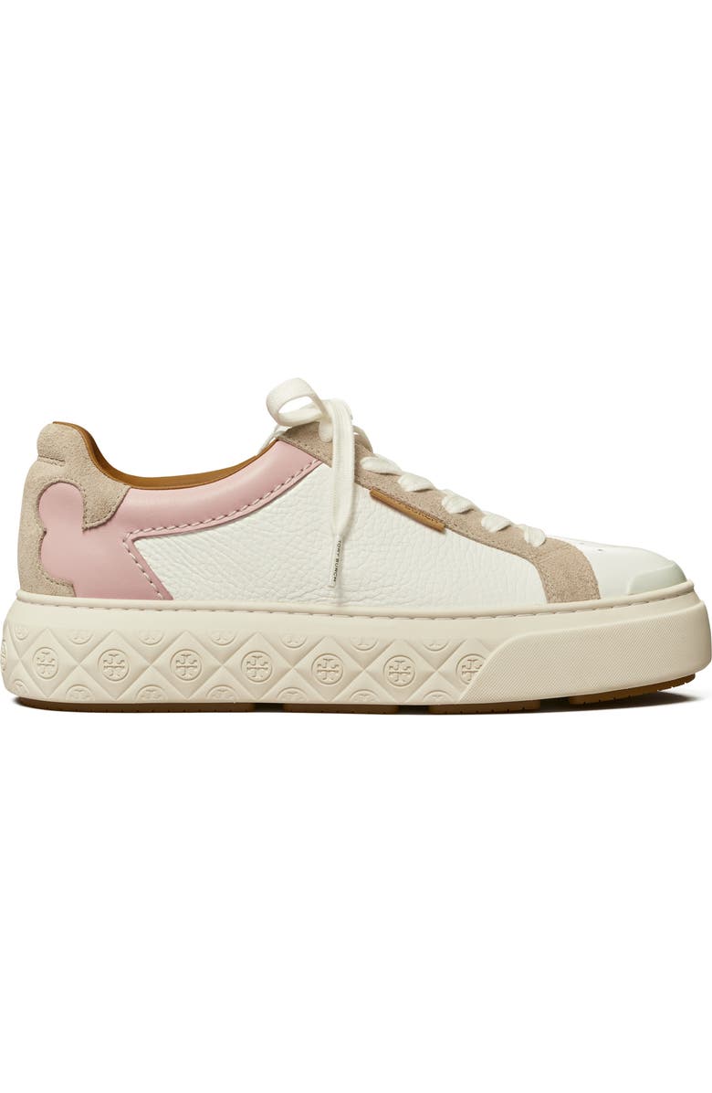 Tory Burch Ladybug Sneaker, Alternate, color, White / Rosa / Calcare