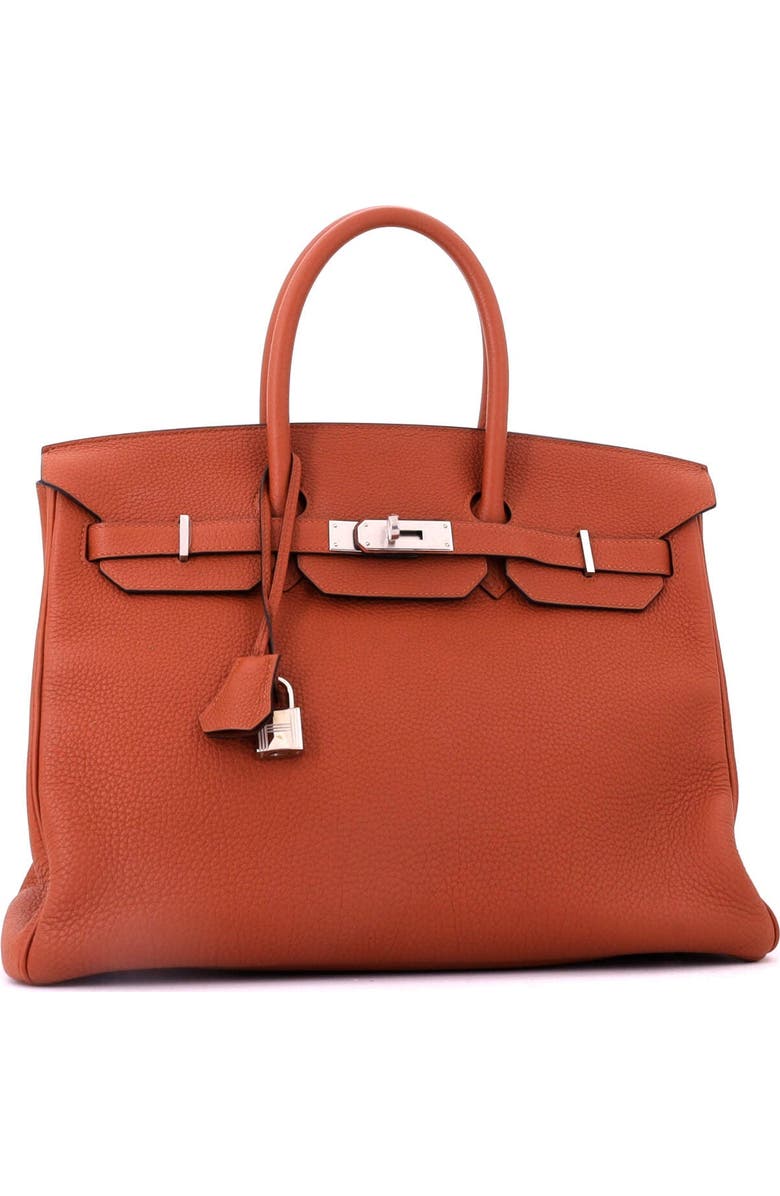 Pre-Owned Hermes Birkin Handbag Brown Togo with Palladium Hardware 35, Alternate, color, Cuivre