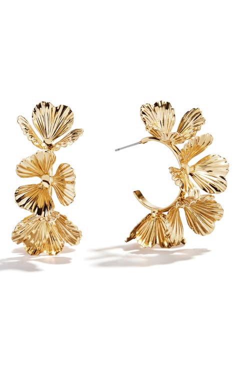 Fiorella Floral Hoop Earrings