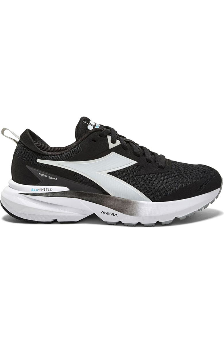 Diadora Mythos Vigore 3 Running Shoe, Main, color, Black/White