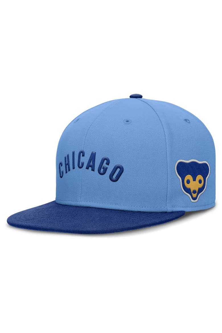 Men's Nike Light Blue Chicago Cubs True Performance Fitted Hat, Alternate, color, Light Blue