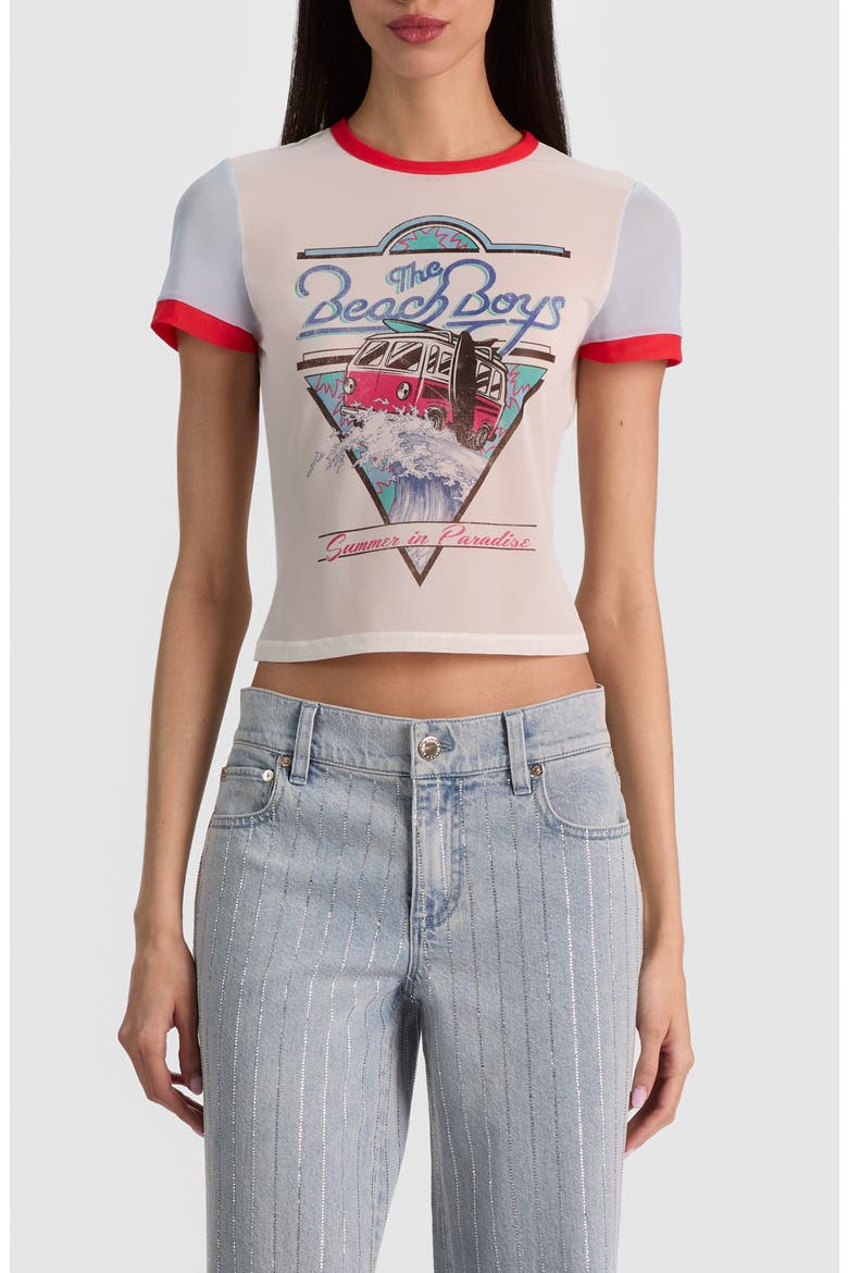 Tess The Beach Boys Graphic Mesh T-shirt, Main, color, SUMMER IN PARADISE
