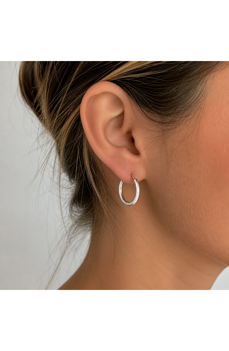 Donatello Gian Sterling Silver Classic Endless Hoops, Alternate, color, Silver