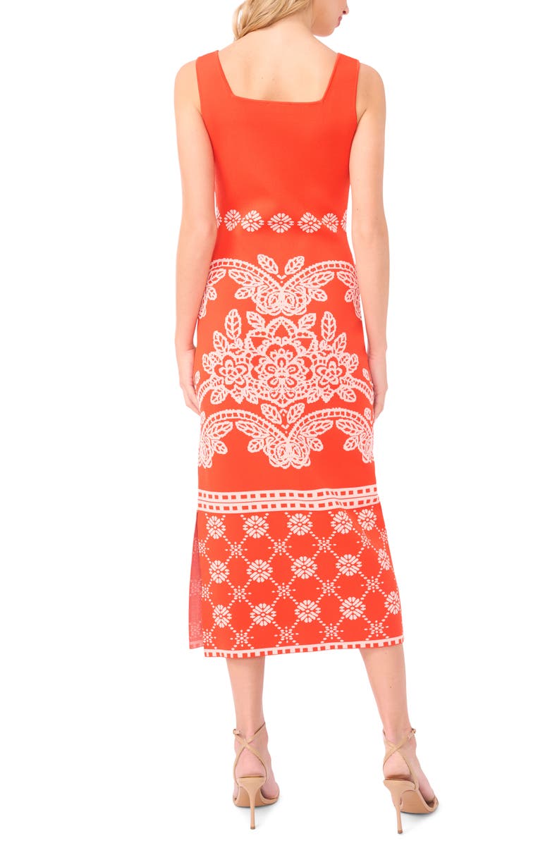 Ted Baker Sasha Sleeveless Midi Dress, Alternate, color, Orange Smash