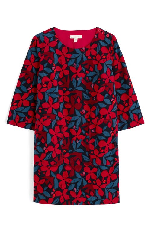 Seasalt Cornwall Port Gaverne Floral Organic Cotton Pincord Tunic In Multi