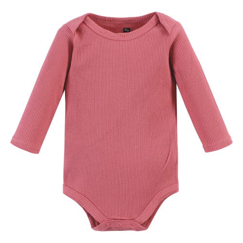 Hudson Baby Thermal Long Sleeve Bodysuits In Multi
