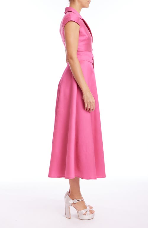 Badgley Mischka Collection Cap Sleeve Cocktail Dress In Watermelon