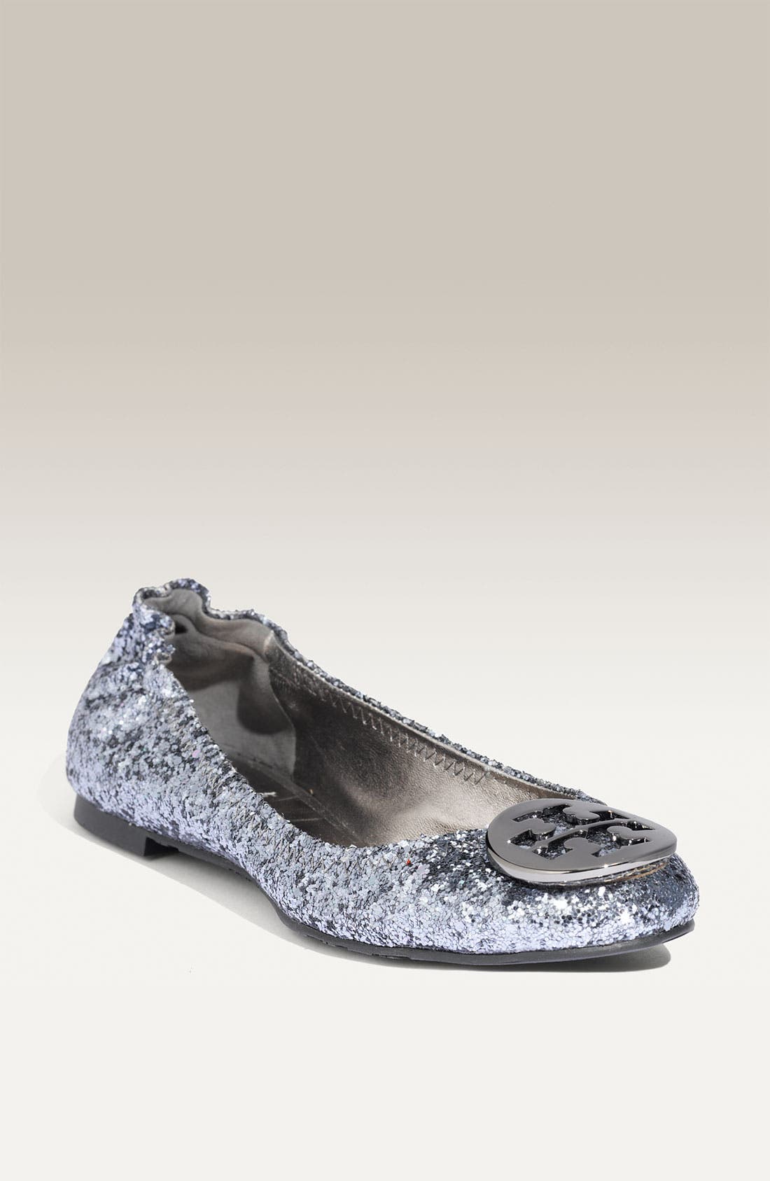 Tory Burch 'Reva' Glitter Flat, Main, color, 