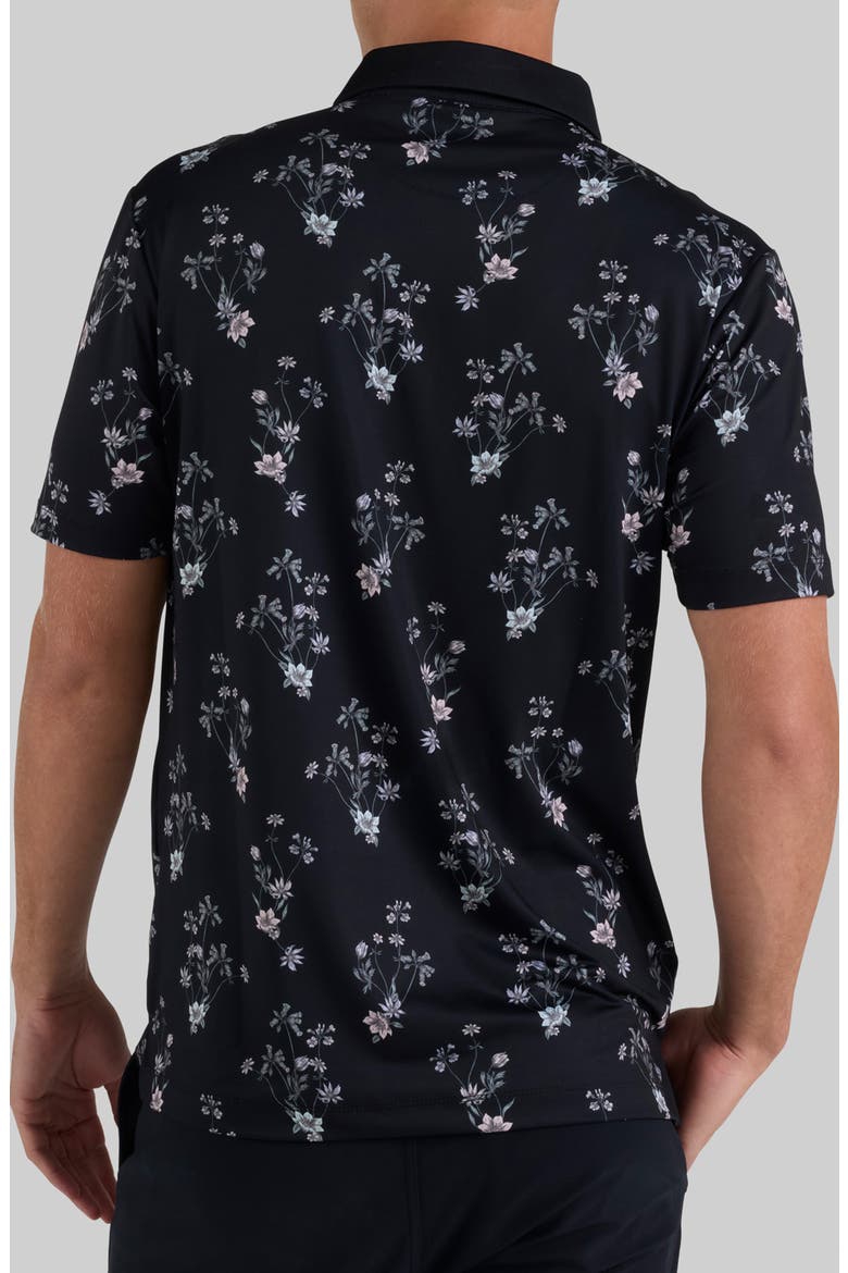 Floral Performance Golf Polo, Alternate, color, MIDNIGHT MUSE