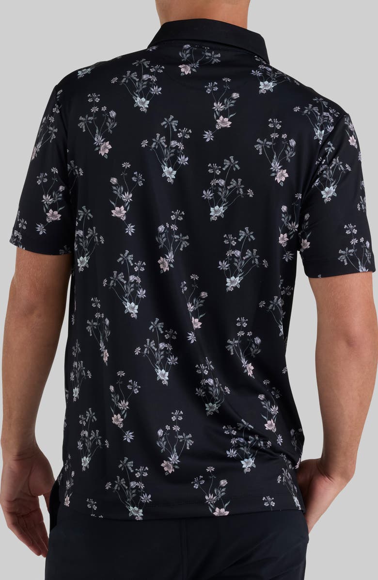 Bad Birdie Floral Performance Golf Polo, Alternate, color, Midnight Muse
