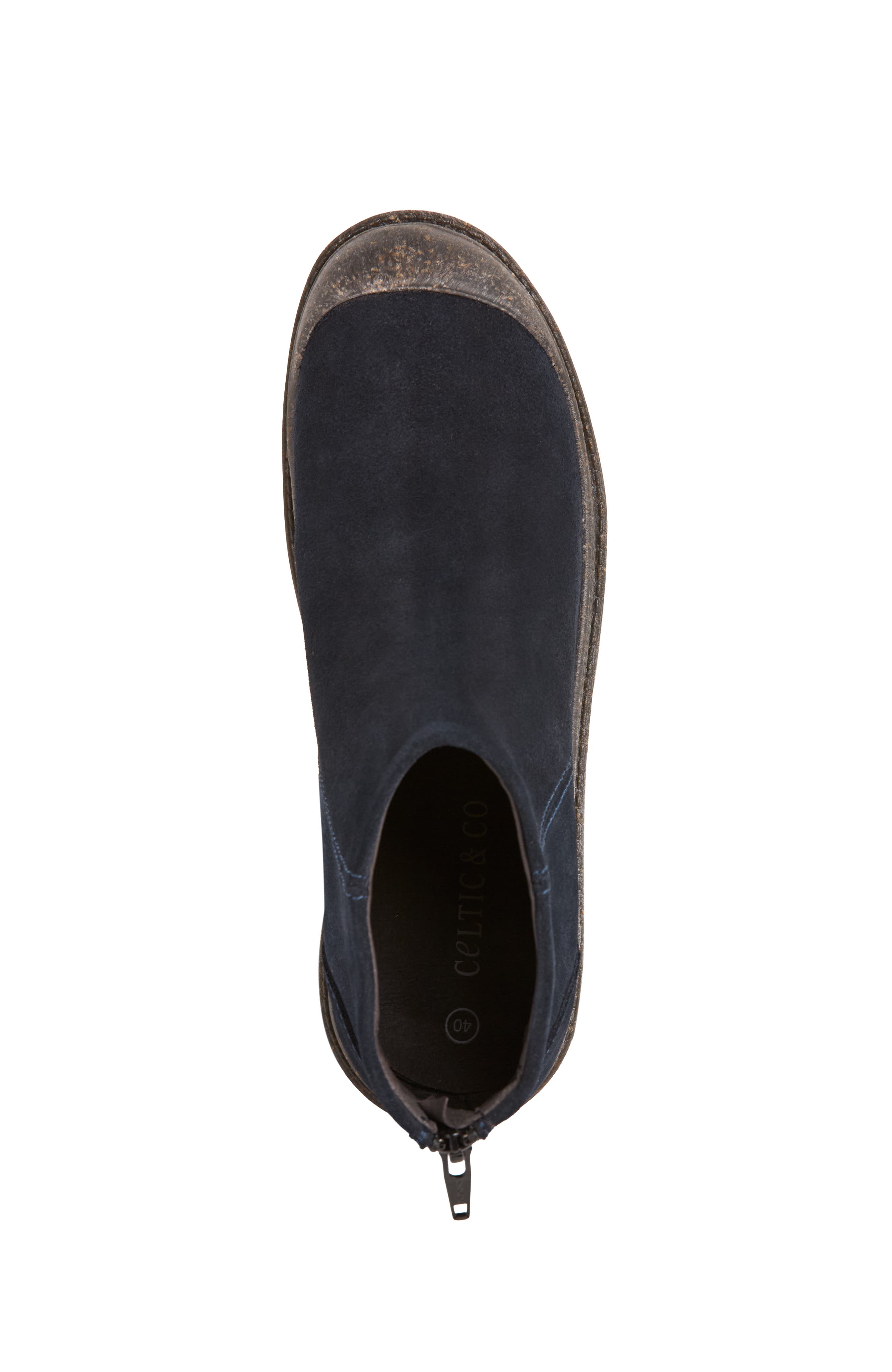 Toe Cap Ankle Boot, Alternate, color, Navy
