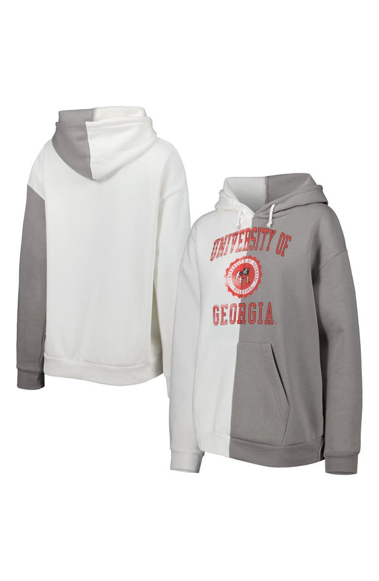 GAMEDAY COUTURE Women's Gameday Couture Gray/White Georgia Bulldogs Split Pullover Hoodie, Main, color, White