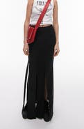 Topshop Mix Media Splice Skirt