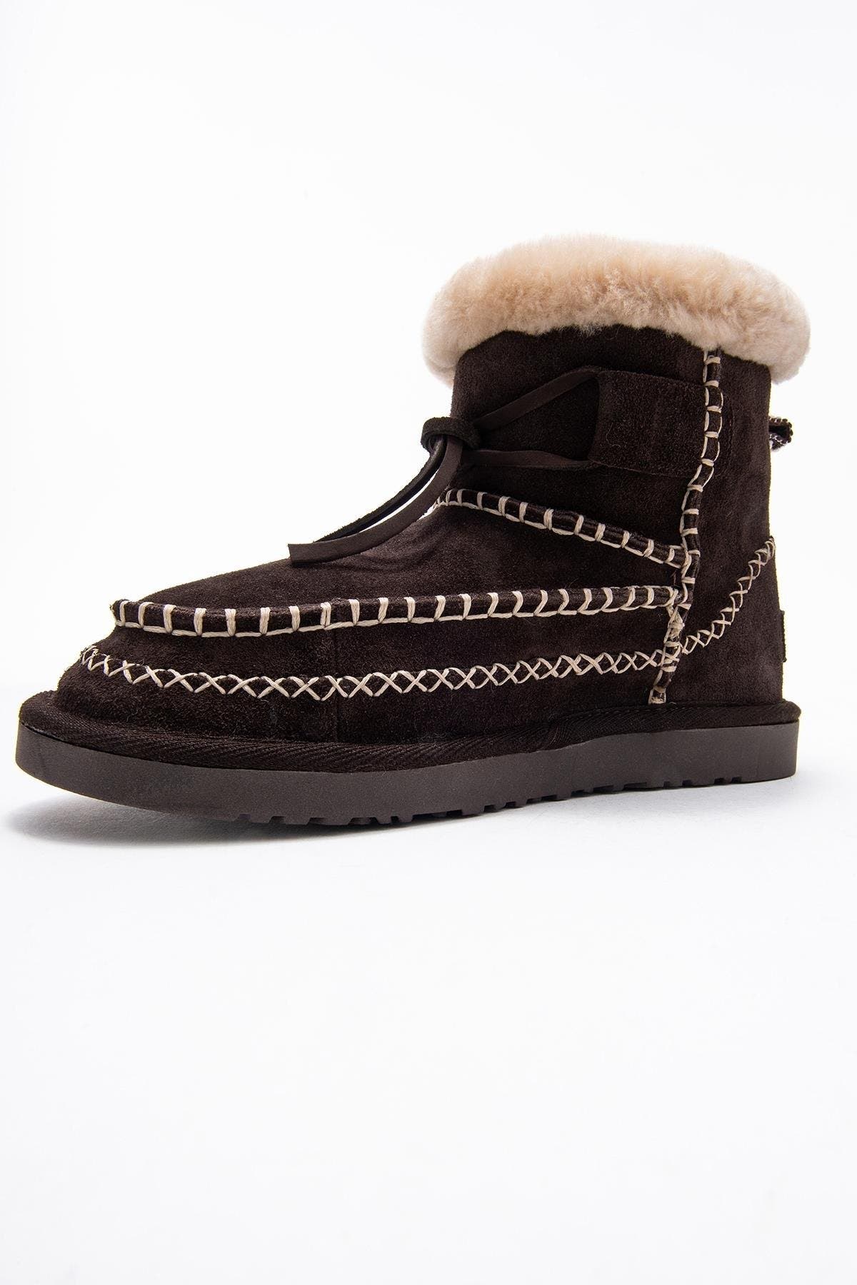 Jorel Leather Fur Lined Ankle Boot, Alternate, color, Brown Suede Leather